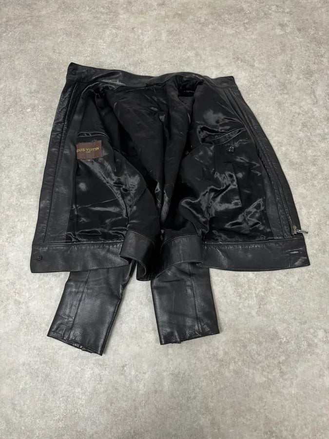 Louis Vuitton Black Premium Biker Leather Jacket TfTwili 6