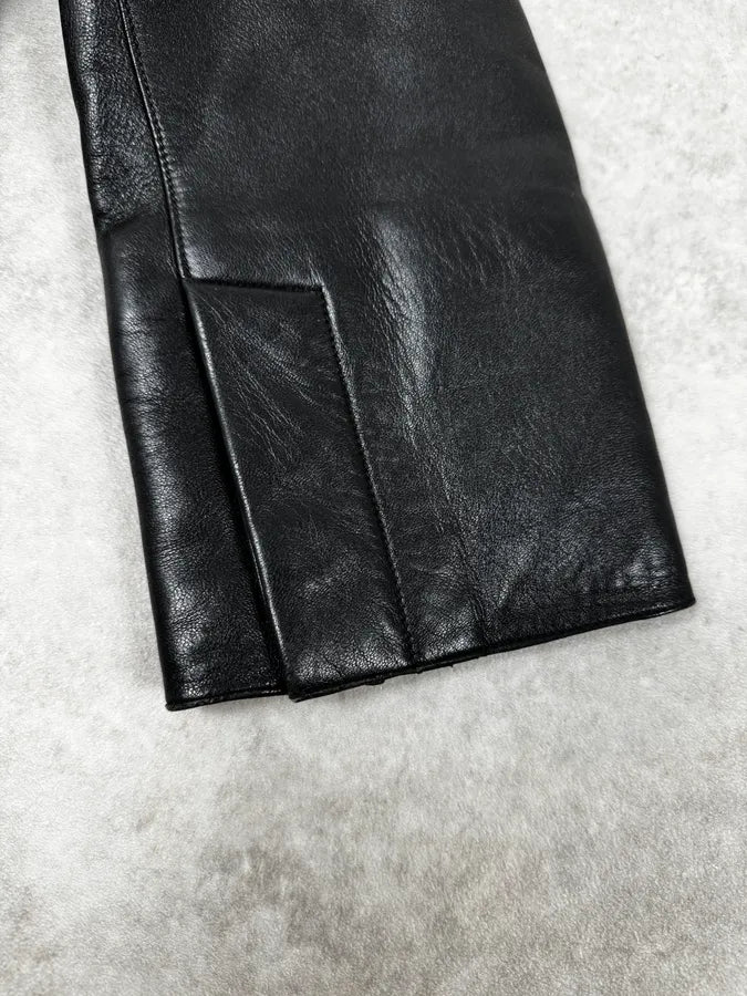 Louis Vuitton Black Premium Biker Leather Jacket TfTwili 9