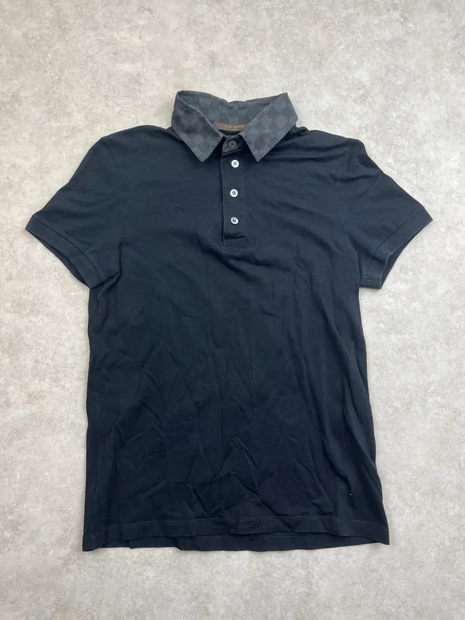 Louis Vuitton Black Signature Collar Polo AtXuNpl 0