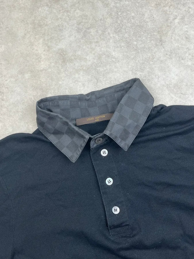 Louis Vuitton Black Signature Collar Polo AtXuNpl 4