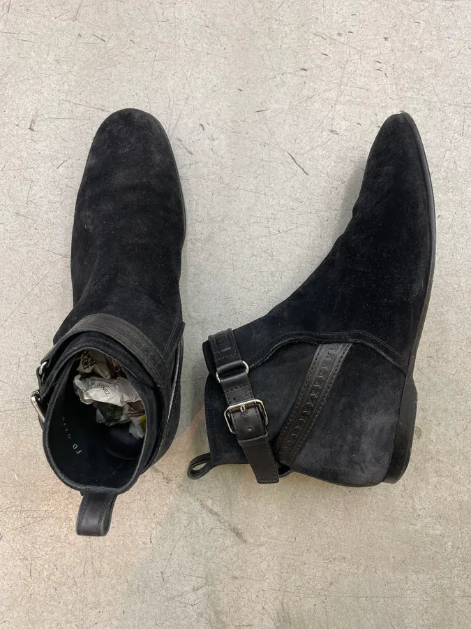 2000s Louis Vuitton Black Suede Leather Jodhpur Boots lGUeWsC 7