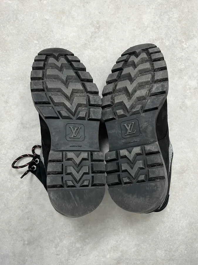 Louis Vuitton Black Suede Leather Boots gZHMwvY 6