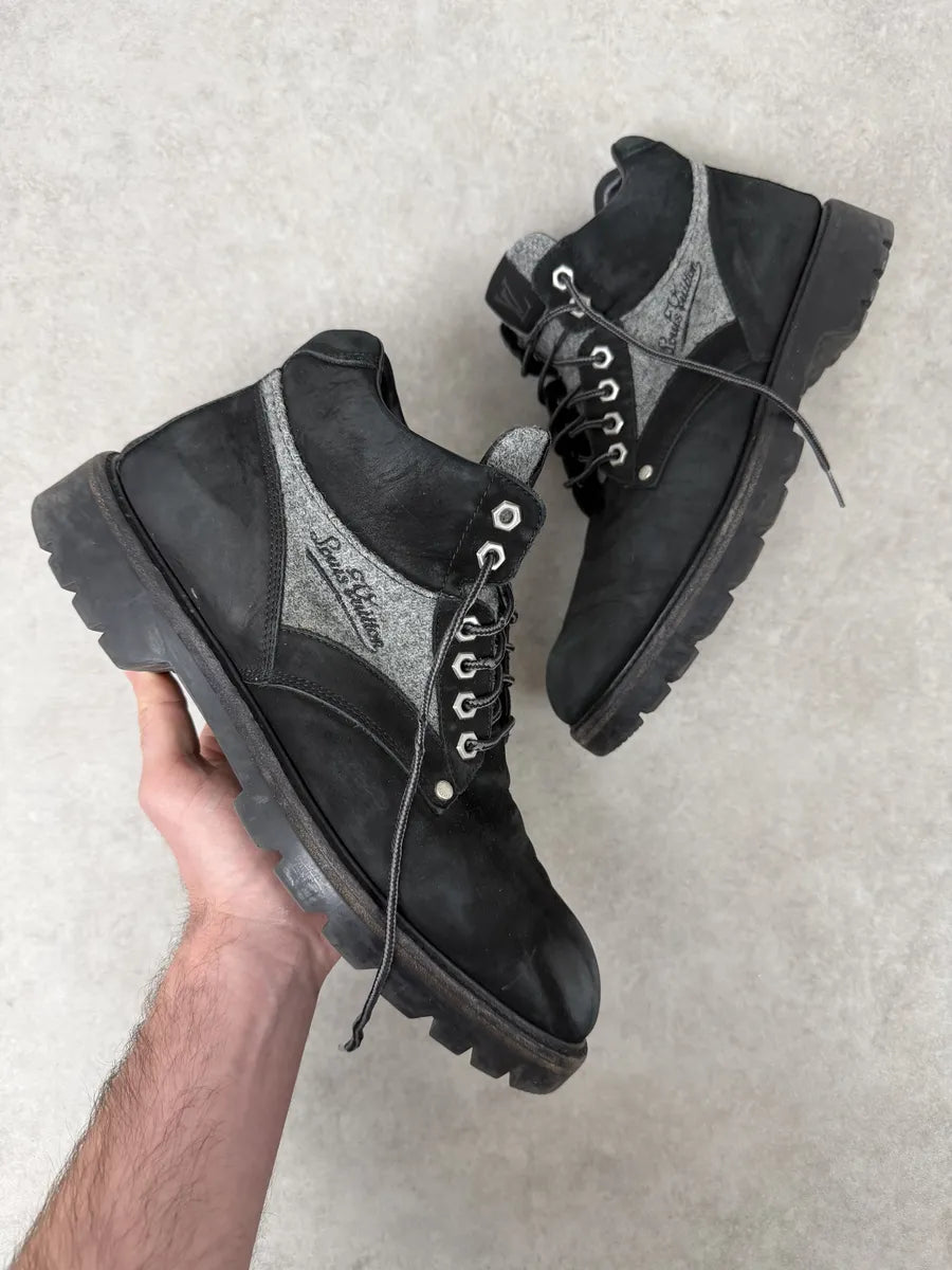 Louis Vuitton Black Suede Leather Boots iSfskQB 0