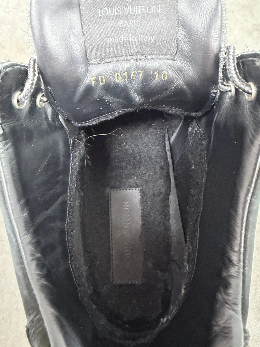 Louis Vuitton Black Suede Leather Boots iSfskQB 4