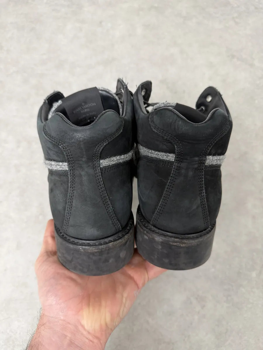 Louis Vuitton Black Suede Leather Boots iSfskQB 7