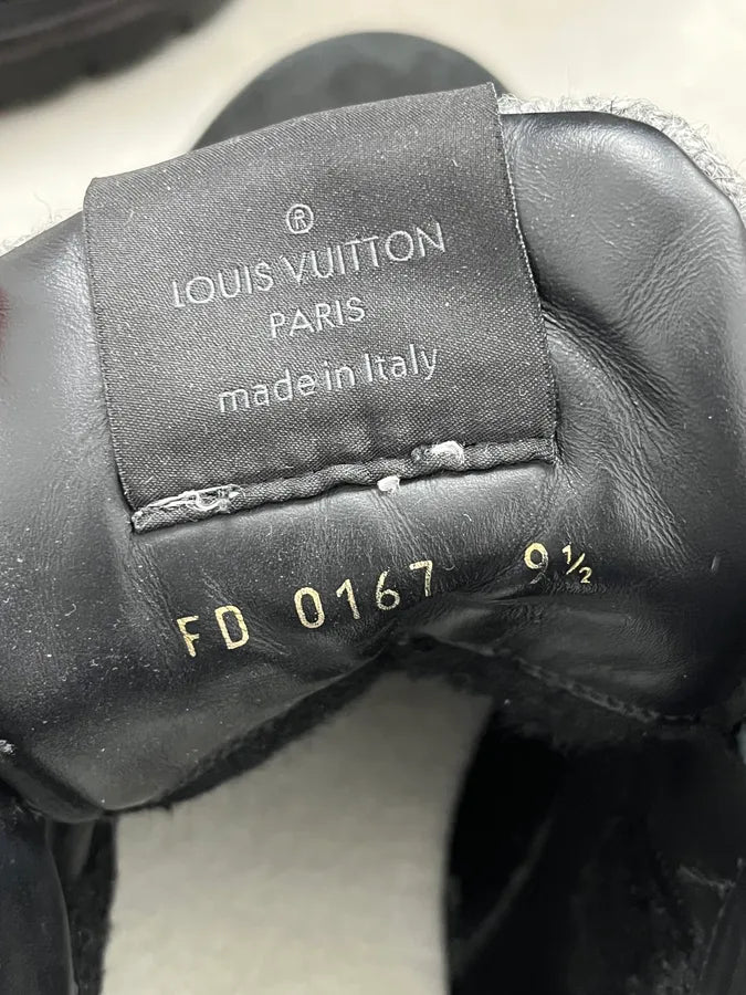 Louis Vuitton Black Suede Leather Boots gZHMwvY 7