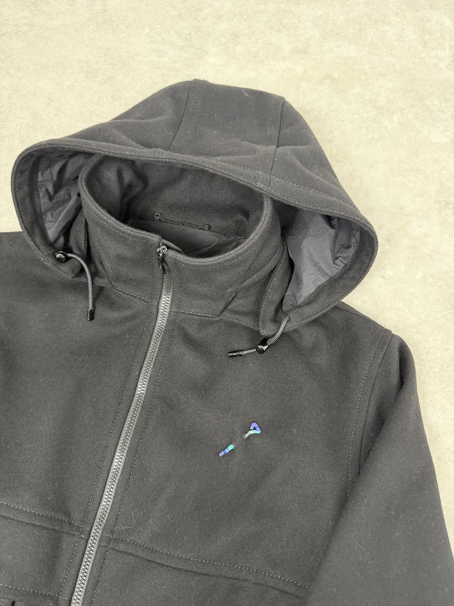 Louis Vuitton Black Wool Premium Hooded LV Jacket UnUDHbB 1