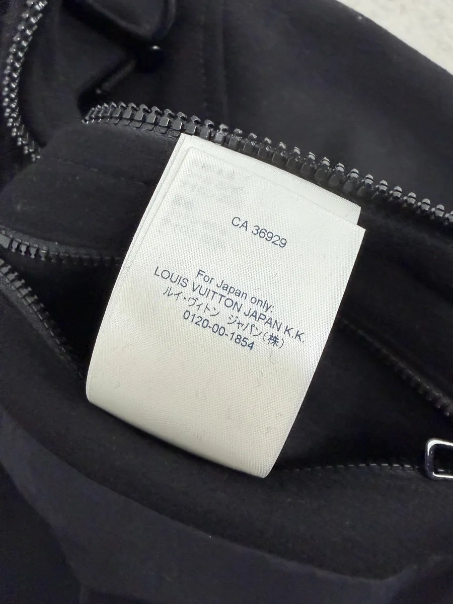 Louis Vuitton Black Wool Premium Hooded LV Jacket UnUDHbB 10