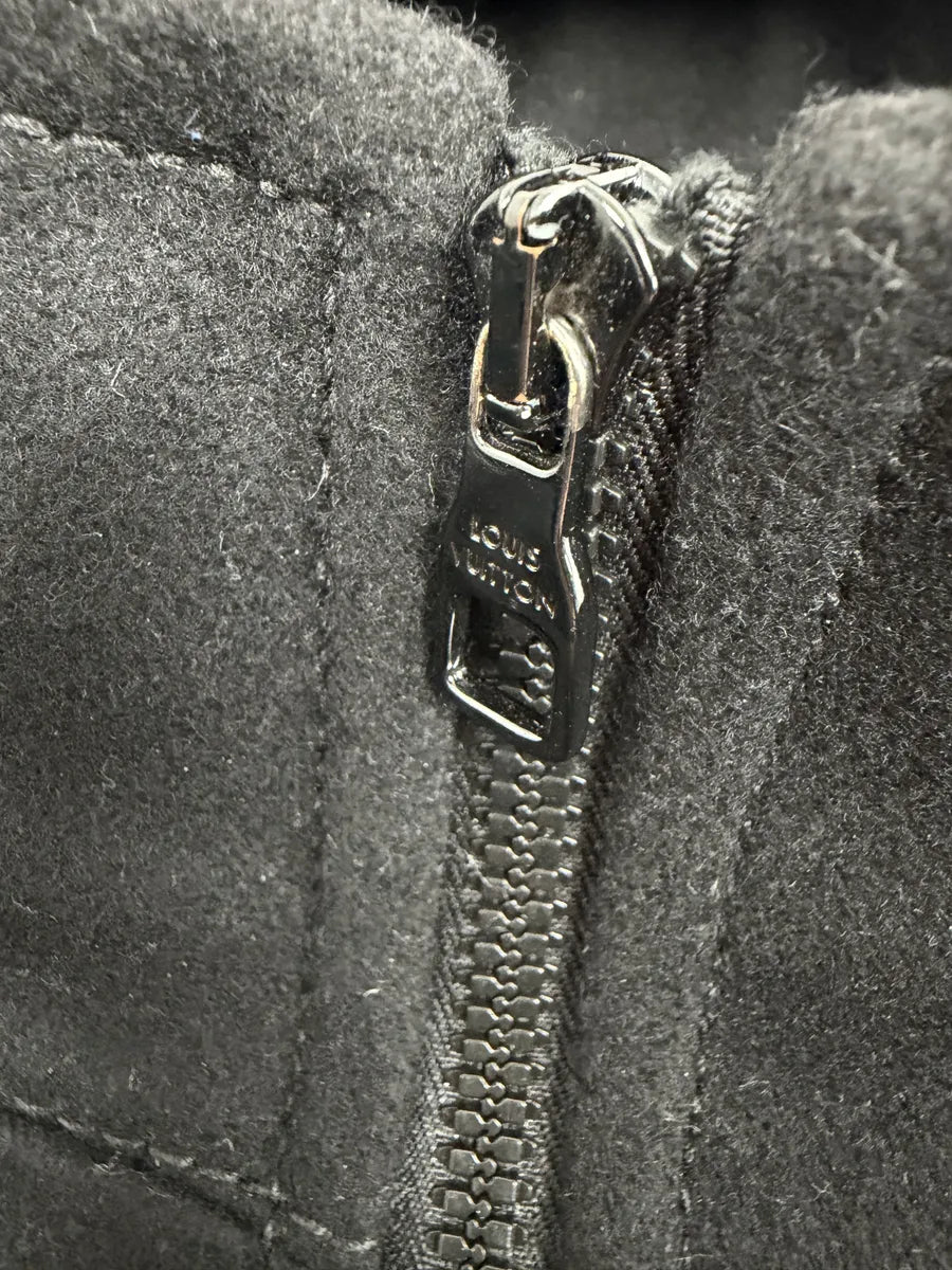 Louis Vuitton Black Wool Premium Hooded LV Jacket UnUDHbB 2