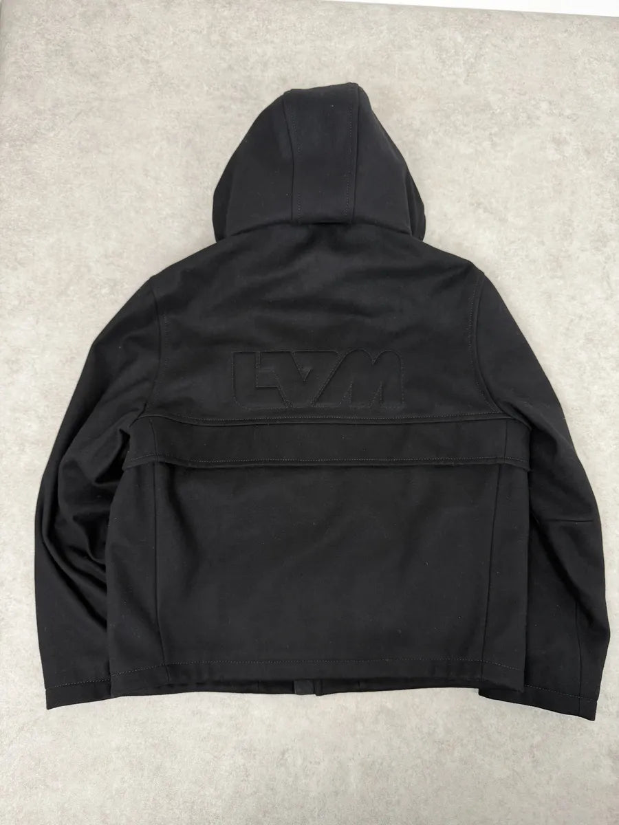 Louis Vuitton Black Wool Premium Hooded LV Jacket UnUDHbB 4