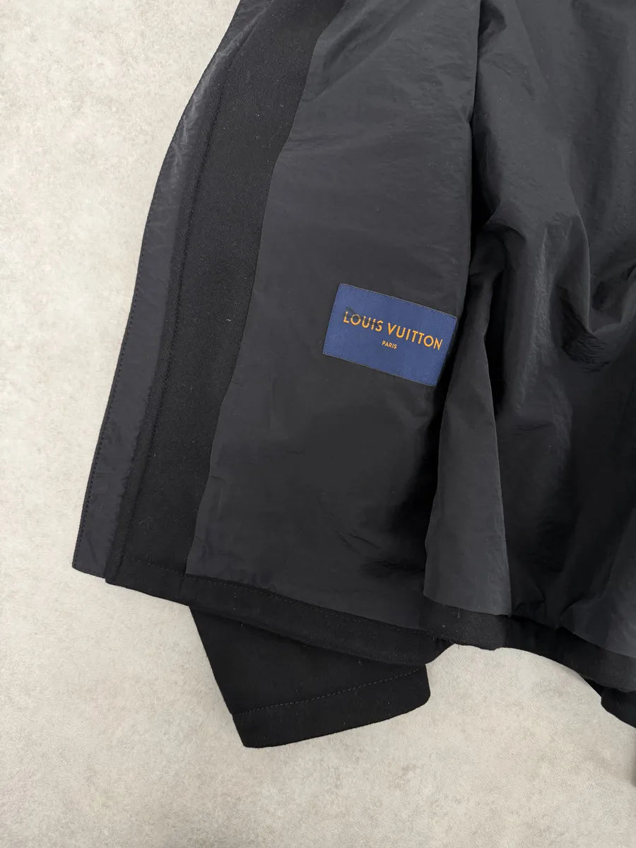 Louis Vuitton Black Wool Premium Hooded LV Jacket UnUDHbB 8