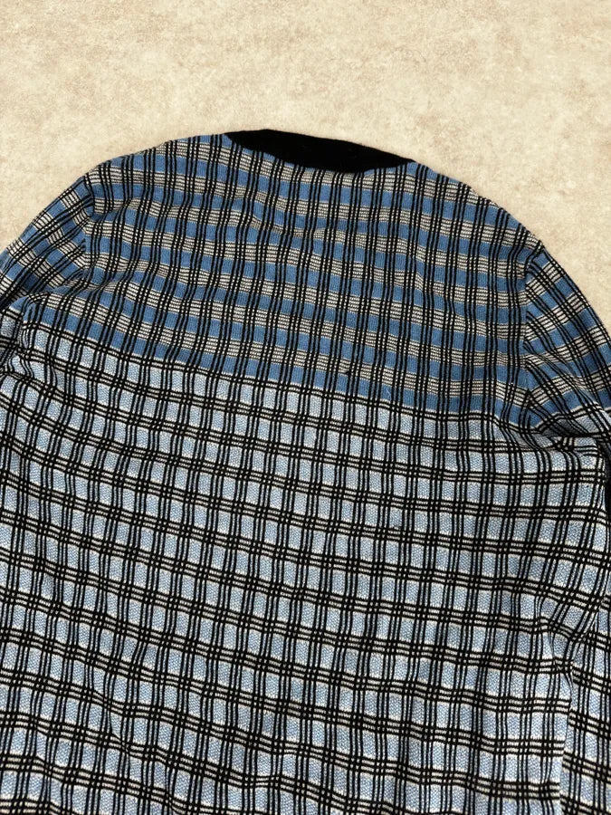 Louis Vuitton Blue Checkered Contemporary Sweater GQBuSFN 5