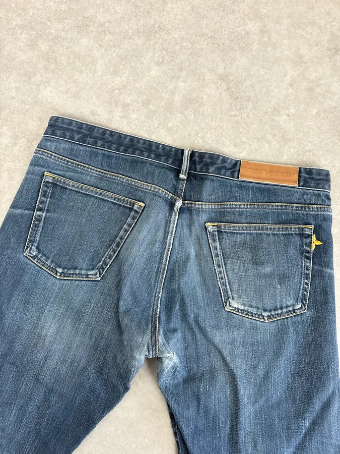 Louis Vuitton Blue Denim Straight Leg Jeans djvOtwJ 6