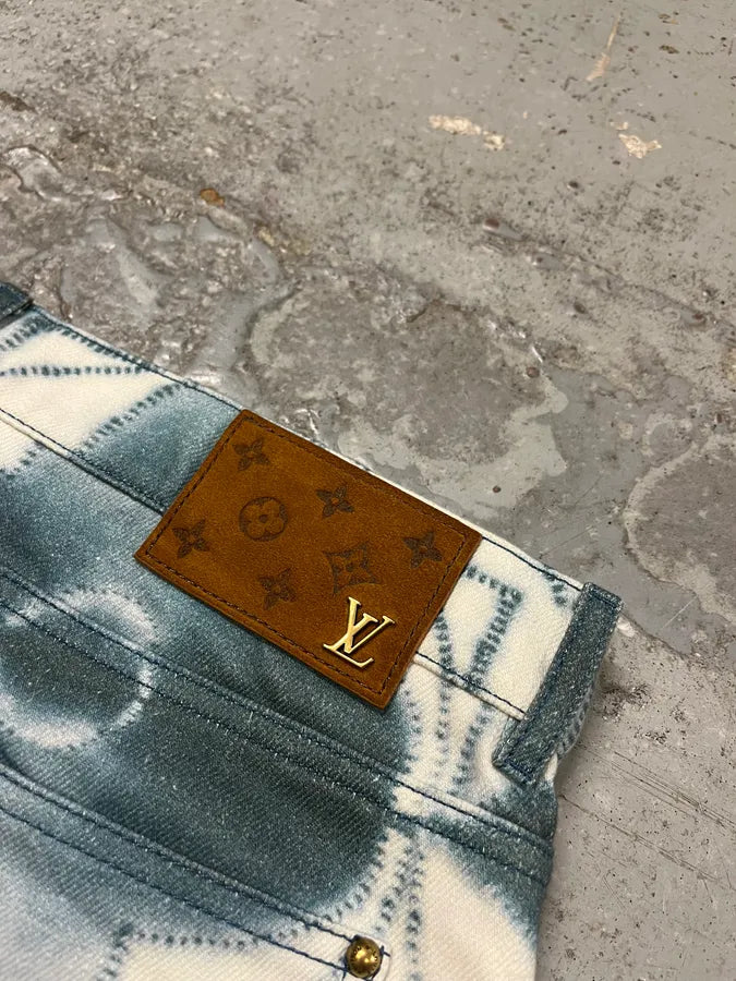 Louis Vuitton Blurred Logo Cream & Blue Pants TlSqPYB 10
