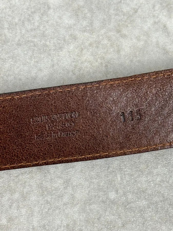 Louis Vuitton Bordeaux Leather Damier Belt mQWqFwD 7