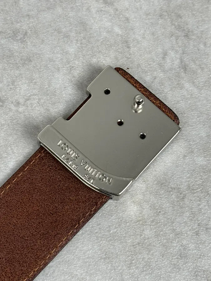 Louis Vuitton Bordeaux Leather Damier Belt mQWqFwD 8