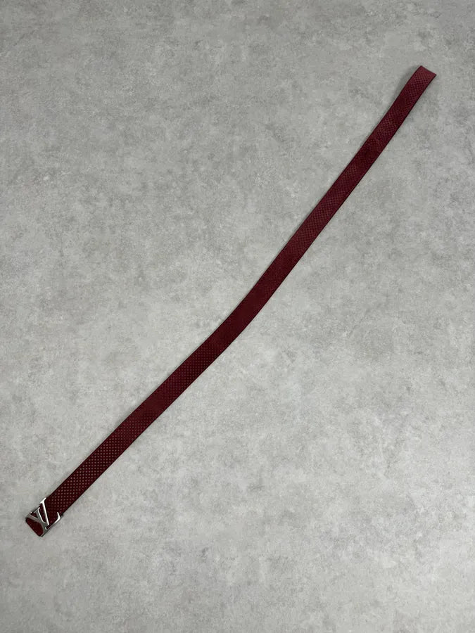Louis Vuitton Bordeaux Leather Damier Belt mQWqFwD 5