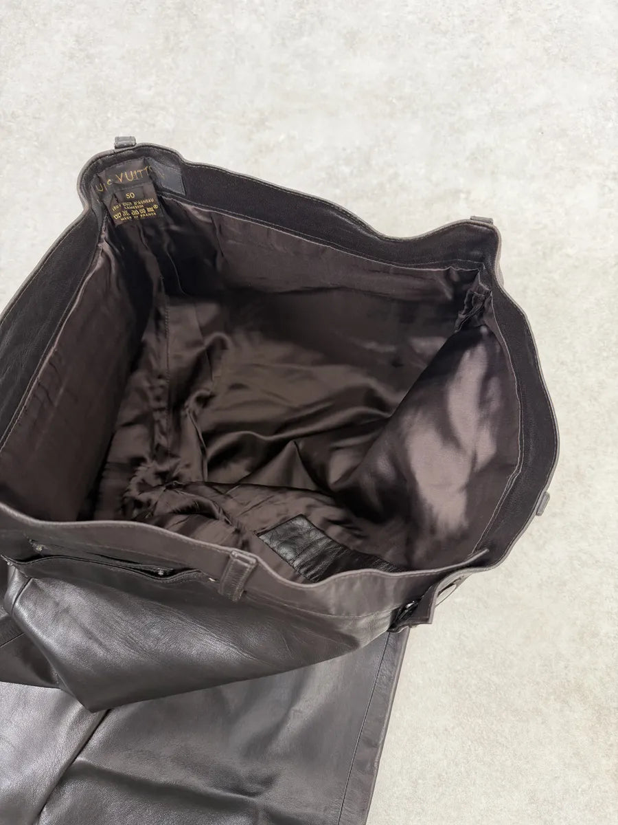 Louis Vuitton Brown Classy Lambskin Leather Pants NAvSgJT 11