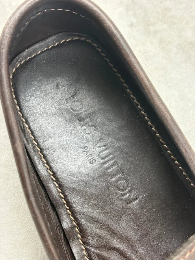 AW2006 Louis Vuitton Brown Classy Monte Carlo Leather Loafers SDtHwBh 8