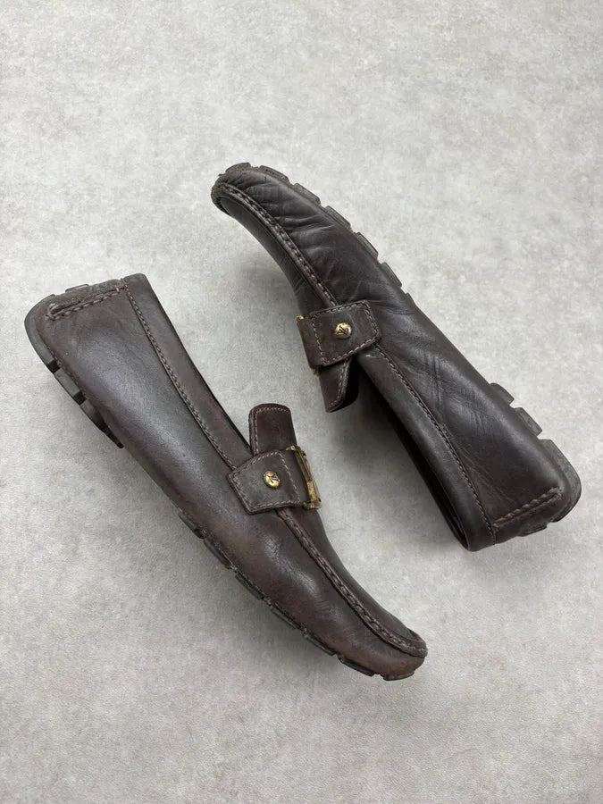 AW2006 Louis Vuitton Brown Classy Monte Carlo Leather Loafers SDtHwBh 5