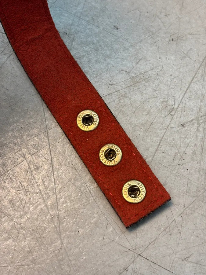 Louis Vuitton Brown Damier Canvas Three-Stud Bracelet uEqxhtA 5
