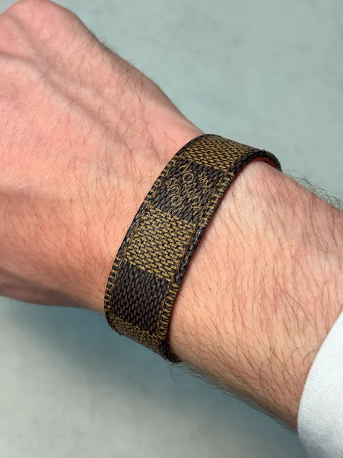 Louis Vuitton Brown Damier Canvas Three-Stud Bracelet uEqxhtA 1