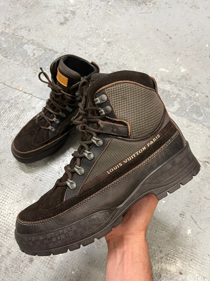 Louis Vuitton Brown Hiking Leather Mountain Boots (43eu/us9.5) STOHPjl 0