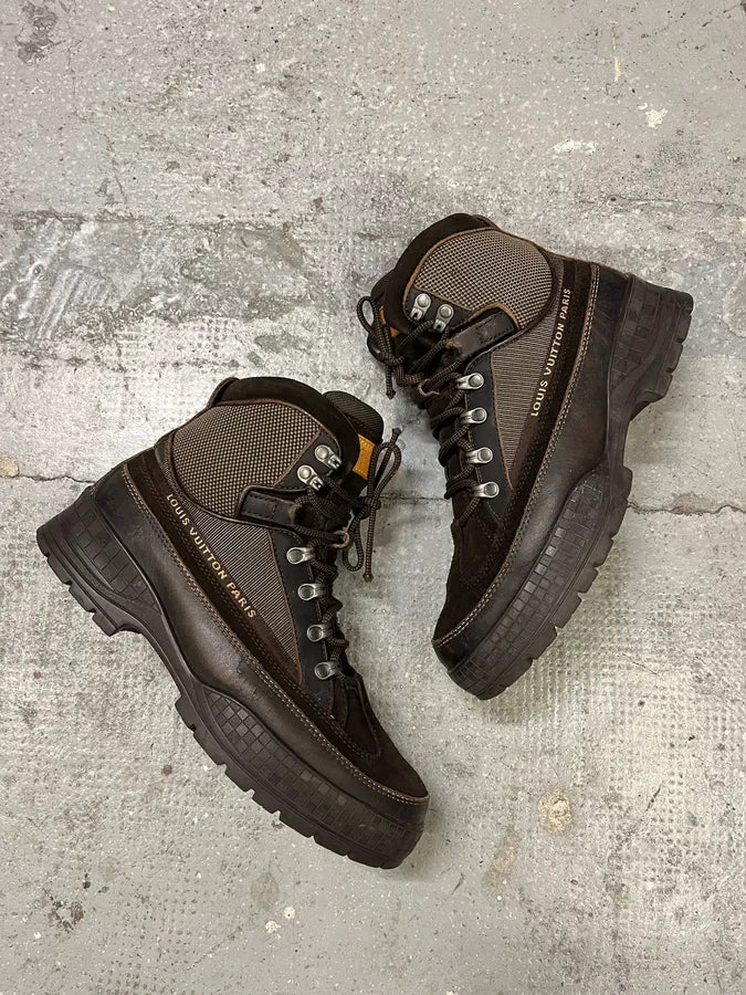 Louis Vuitton Brown Hiking Leather Mountain Boots (43eu/us9.5) STOHPjl 1