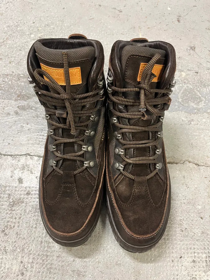 Louis Vuitton Brown Hiking Leather Mountain Boots (43eu/us9.5) STOHPjl 2
