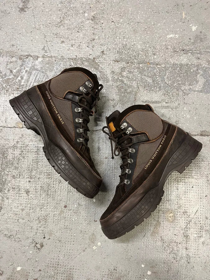 Louis Vuitton Brown Hiking Leather Mountain Boots (43eu/us9.5) STOHPjl 3
