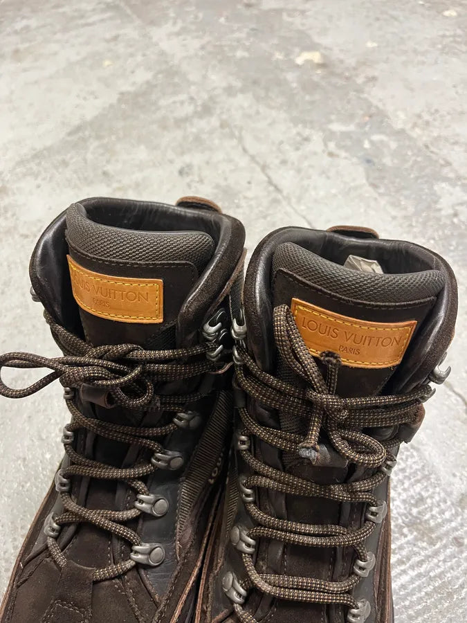 Louis Vuitton Brown Hiking Leather Mountain Boots (43eu/us9.5) STOHPjl 7