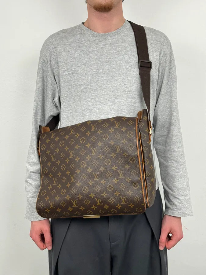 Louis Vuitton Brown Leather Logo Messenger Bag NcaNyCX 2