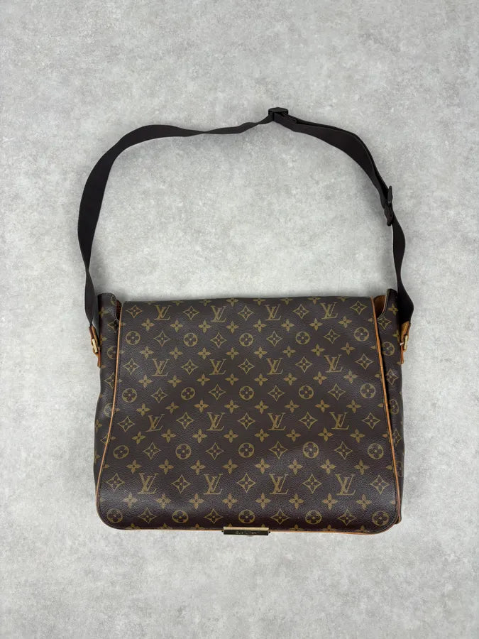 Louis Vuitton Brown Leather Logo Messenger Bag NcaNyCX 3