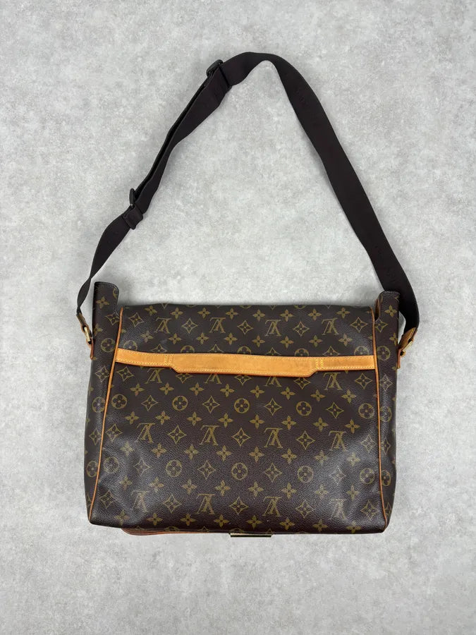 Louis Vuitton Brown Leather Logo Messenger Bag NcaNyCX 8