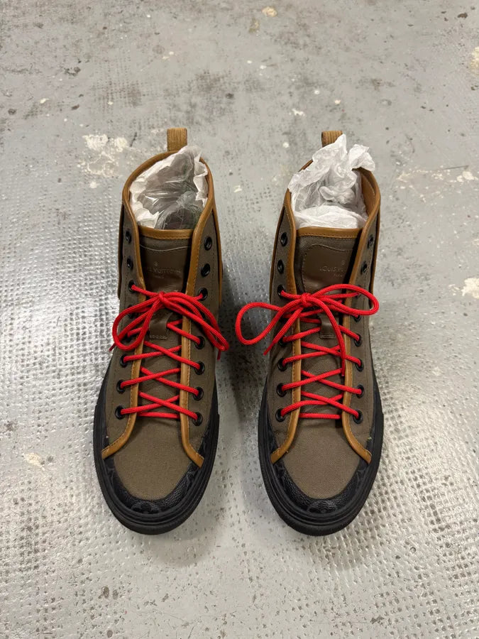 Louis Vuitton Brown Premium High Sneakers ASUOLnG 1