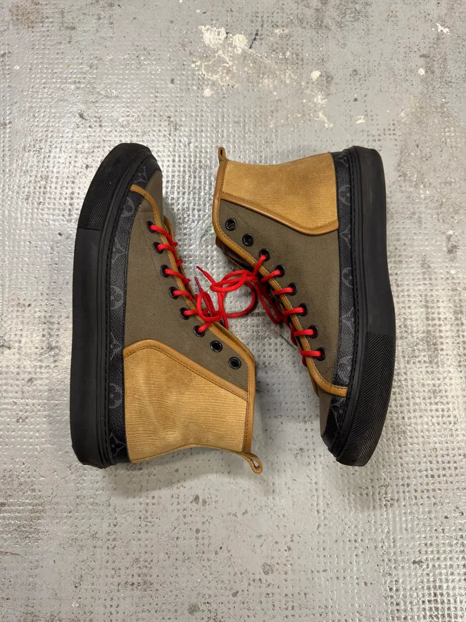 Louis Vuitton Brown Premium High Sneakers ASUOLnG 2