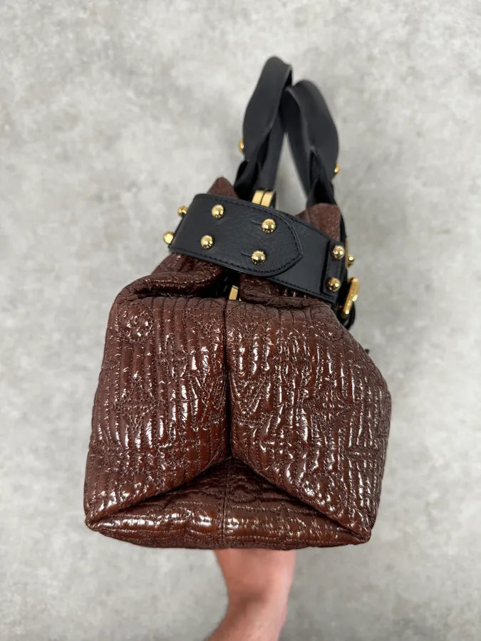 Louis Vuitton Brown Motard Puffer Goldy Handle Bag EAXEKpE 8