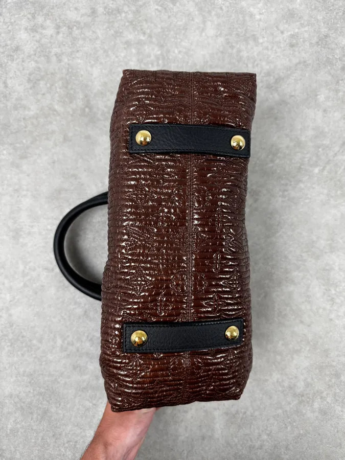 Louis Vuitton Brown Motard Puffer Goldy Handle Bag EAXEKpE 9