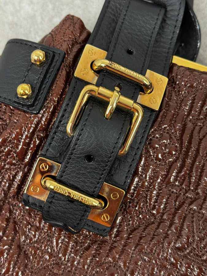 Louis Vuitton Brown Motard Puffer Goldy Handle Bag EAXEKpE 6