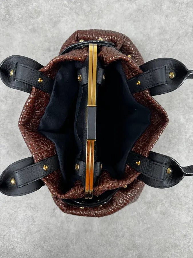 Louis Vuitton Brown Motard Puffer Goldy Handle Bag EAXEKpE 10