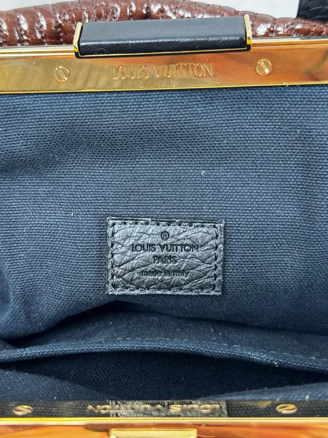 Louis Vuitton Brown Motard Puffer Goldy Handle Bag EAXEKpE 12