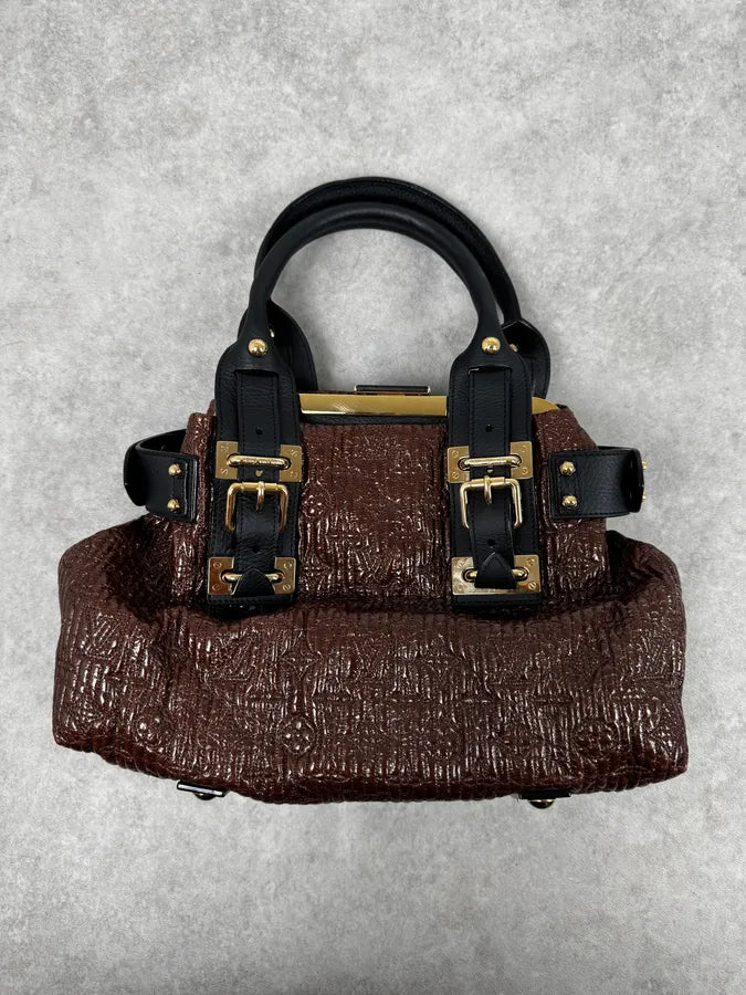 Louis Vuitton Brown Motard Puffer Goldy Handle Bag EAXEKpE 0