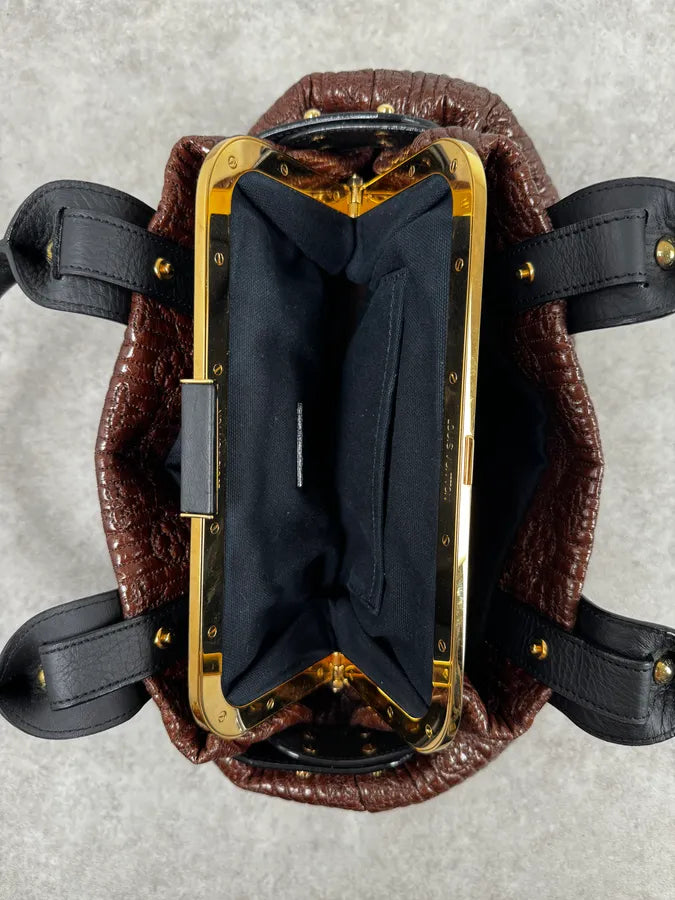 Louis Vuitton Brown Motard Puffer Goldy Handle Bag EAXEKpE 11