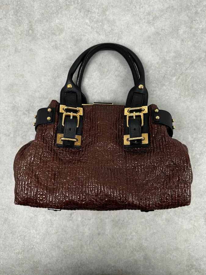 Louis Vuitton Brown Motard Puffer Goldy Handle Bag EAXEKpE 1