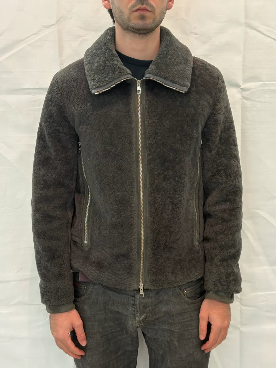 AW2006 Louis Vuitton Grey Sheep Shearling Jacket by Marc Jacobs bTrcrvj 1