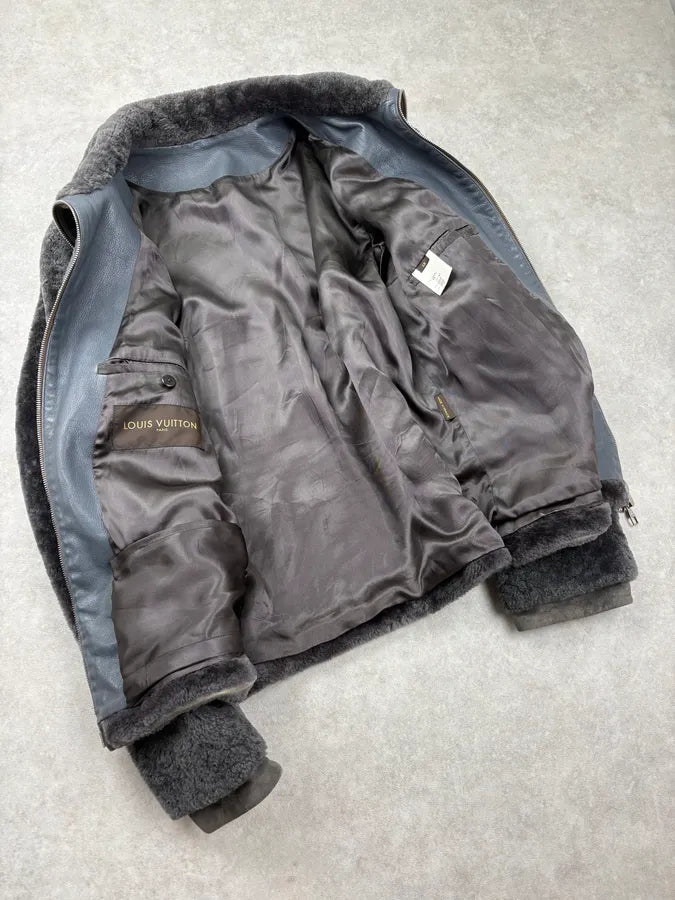 AW2006 Louis Vuitton Grey Sheep Shearling Jacket by Marc Jacobs bTrcrvj 7