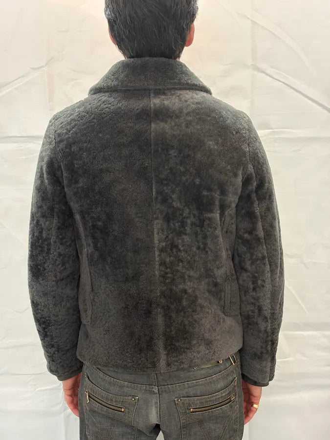 AW2006 Louis Vuitton Grey Sheep Shearling Jacket by Marc Jacobs bTrcrvj 3