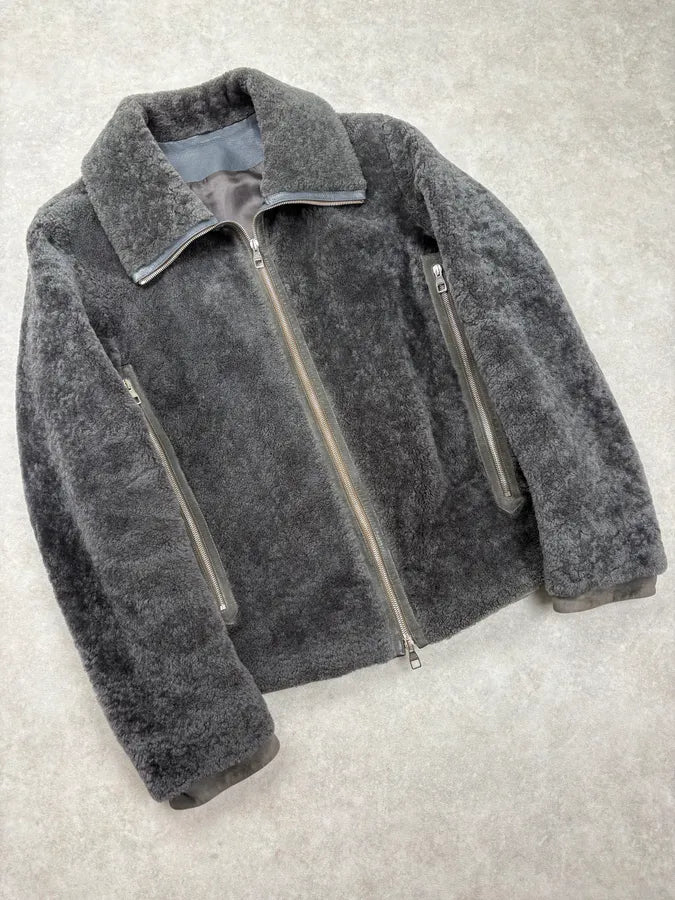 AW2006 Louis Vuitton Grey Sheep Shearling Jacket by Marc Jacobs bTrcrvj 4