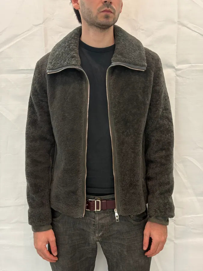 AW2006 Louis Vuitton Grey Sheep Shearling Jacket by Marc Jacobs bTrcrvj 2