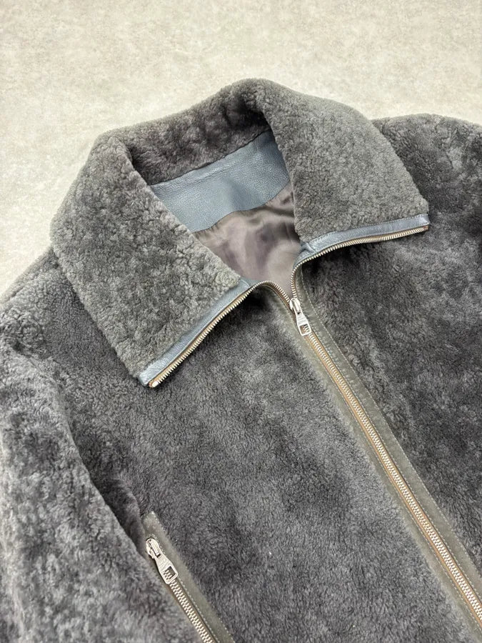 AW2006 Louis Vuitton Grey Sheep Shearling Jacket by Marc Jacobs bTrcrvj 5